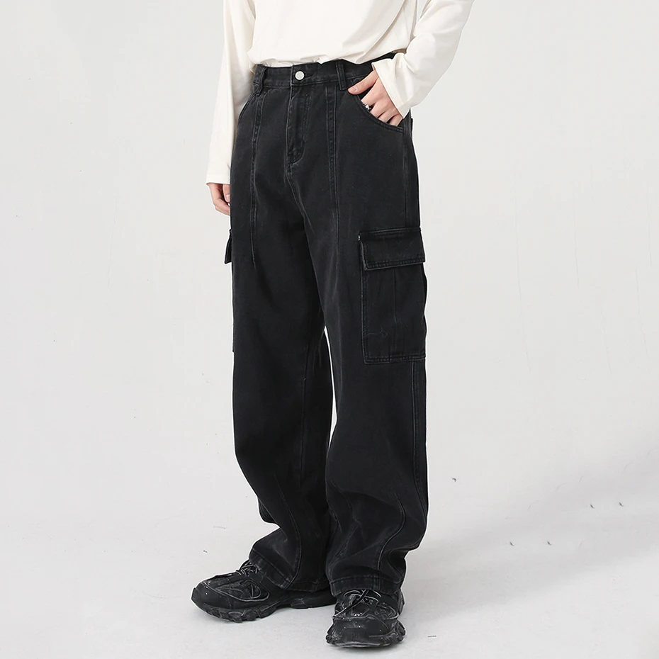Vintage Baggy new Jeans Men 2025 Black Blue Loose Cargo Jeans 2023 Casual Denim Pants Streetwear Haruku Hip Hop Y2K Jeans Retro