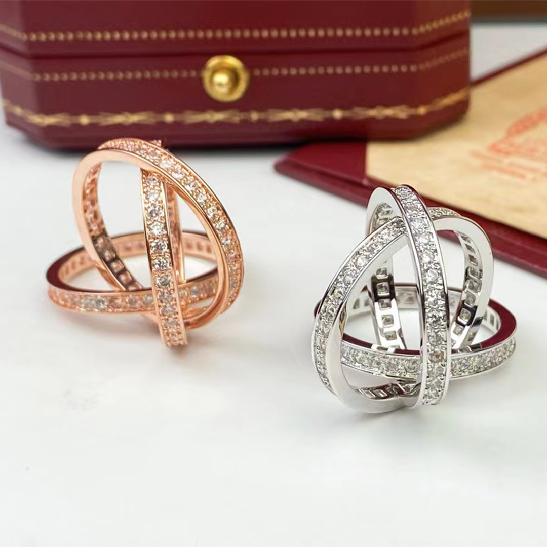 Ring designer ring luxury jewelry brand rings for women Alphabet Engraved letter design fashion casual gift jewelry Inlay Day gift Party Wear rings szie 6-9 very good