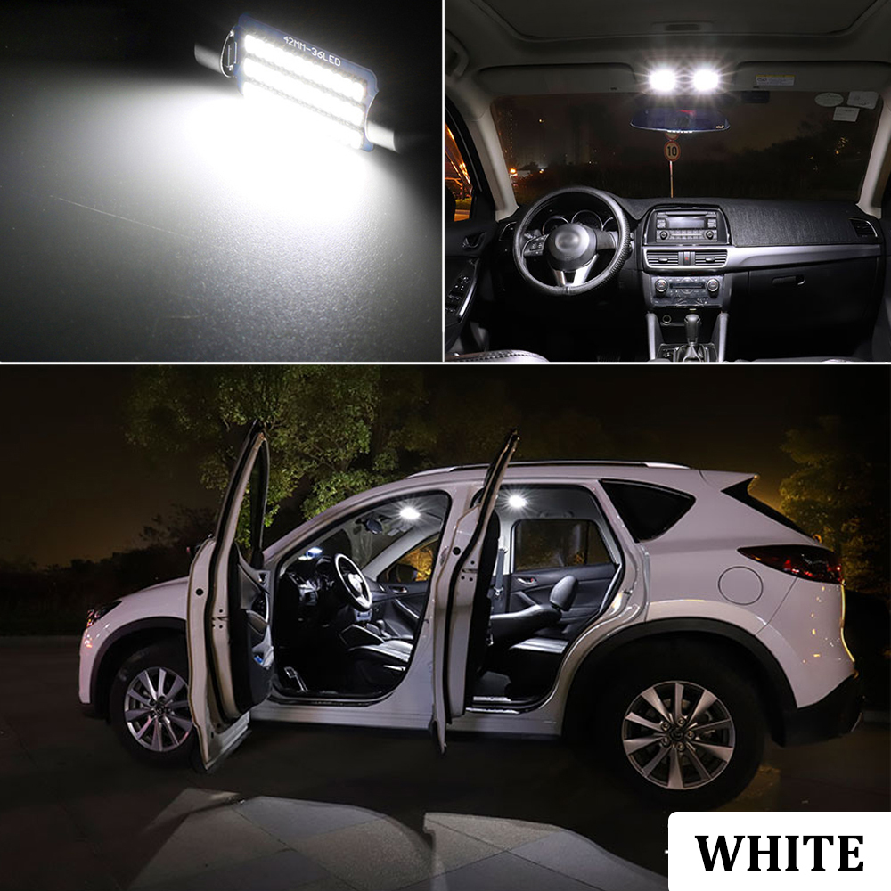 BMTxms Canbus For Smart Fortwo 450 451 453 Forfour 454 453 EQ 1998-2019 2020 LED Interior Dome Trunk Indoor License Lights Kit