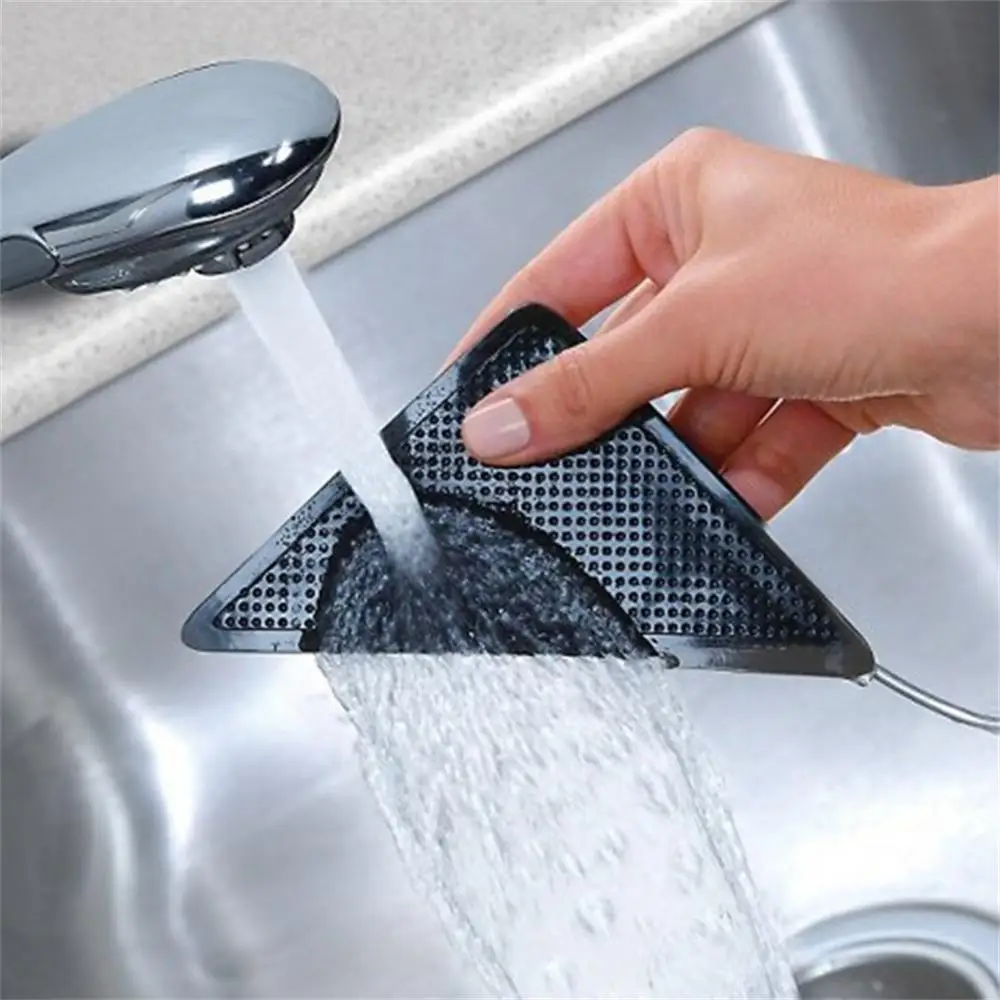 8pcs Carpet Non-slip Sticker Rug Carpet Grippers Triangle Mat Sticker Reusable Silicone Washable Grips For Bathroom Corners Pads
