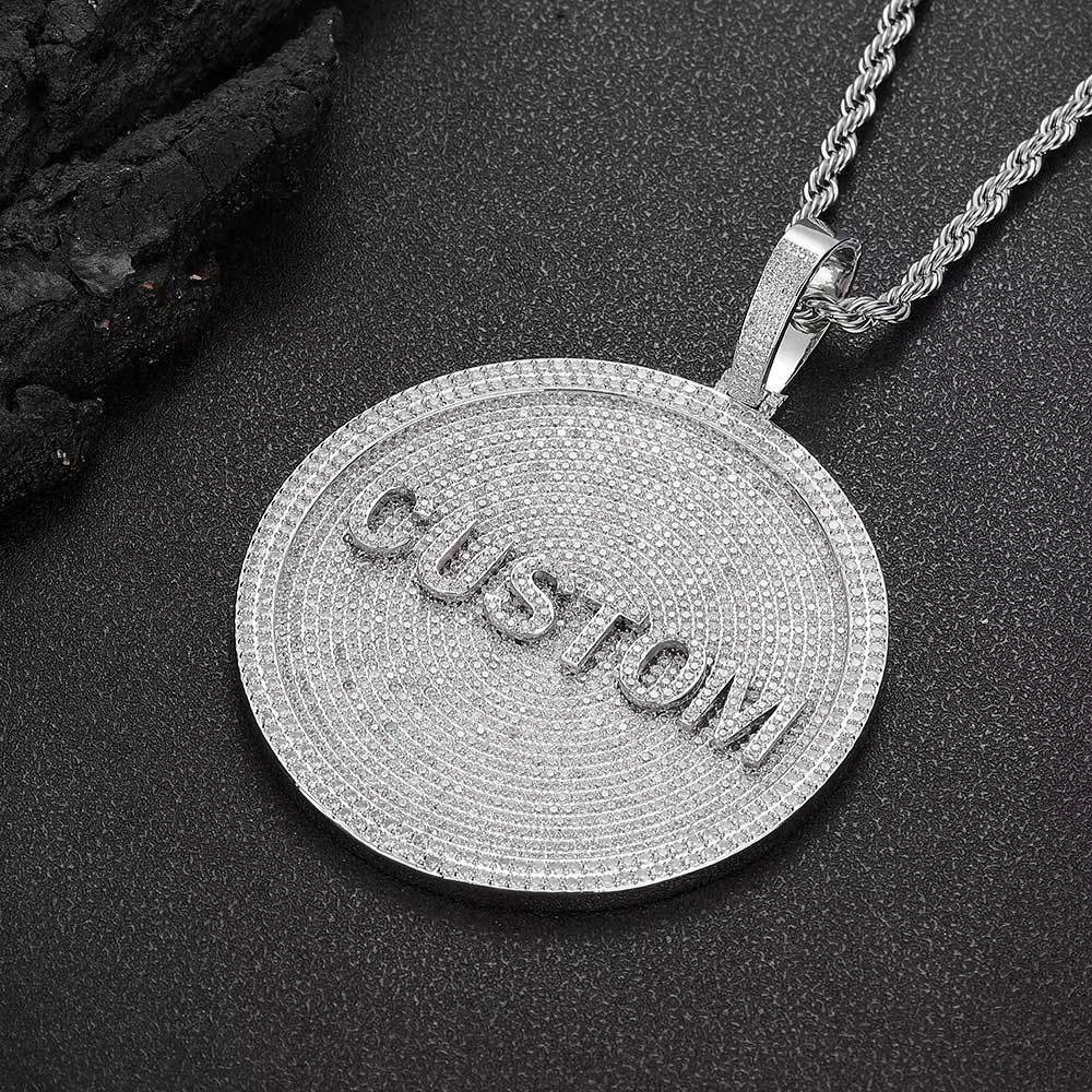 diamond pendant Hip-Hop tennis chain pendant 925 Sterling Silver VVS Moissanite diamond cluster iced out Custom letter pendant for men women
