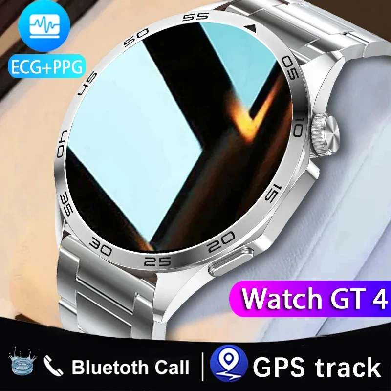 2024 New GT4 Pro Men's Smartwatch ECG+PPG Bluetooth Call GPS Tracks IP68 waterproof AMOLED HD Screen Women's Smart watch