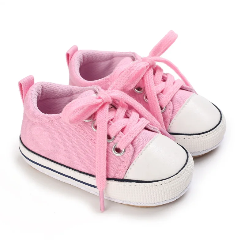 5-Colors Classic Baby Shoes new Boys Baby 2025 Girls Casual Canvas Sneakers Lace Up Infant Toddler Rubber Anti-slip Newborn Baby Shoes