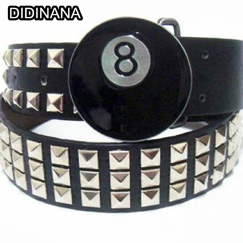 Rivet Billiards Spicy Girl Belt Women Gothic Punk Harajuku Y2K Men's Belt Decorative Personality