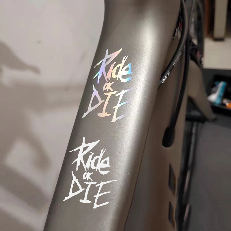 MTB Bike Frame Sticker Ride or Die Top Tube Sticker Bicycle Decals Decorative Frame Stickers Bike Stickers Bike Decal Accessoriy