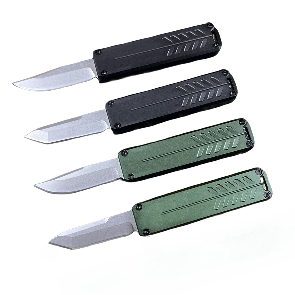 A6722 Small Size Tactical Knife D2 Stone Wash Blade CNC Aviation Aluminum Handle Outdoor Camping Hiking Fishing EDC Pocket Knives