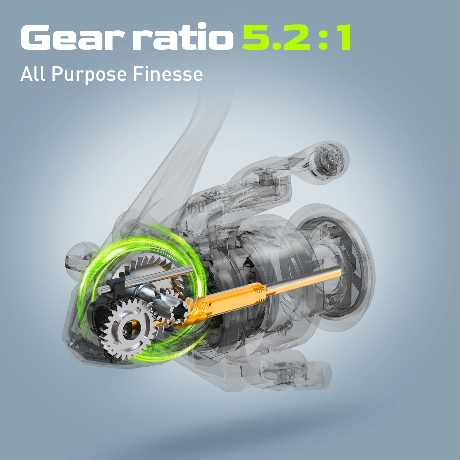 HANDING M1 Spinning Reel Graphite Reel, 12kg Max Drag, 9 + 1 Ball Bearings, 5.2:1 Gear Ratio, All Purpose Fishing Spinning Reel