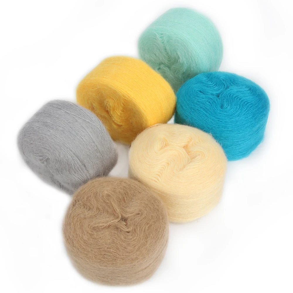 Silk Mohair new Knitting Soft Yarn, Baby Sweater, Acrylic Plush Fluffy , A 2025 Variety Of Colors To Choose From1Pcs=50G 524 Yards/0.9MM
