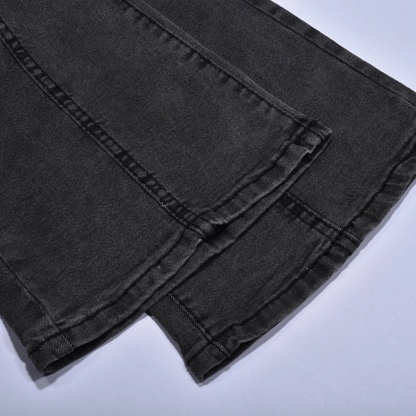 Skinny Flared Pant Jeans Women High Waist Retro Micro Pear Shape Shows Thin Trouser Denim Pants S