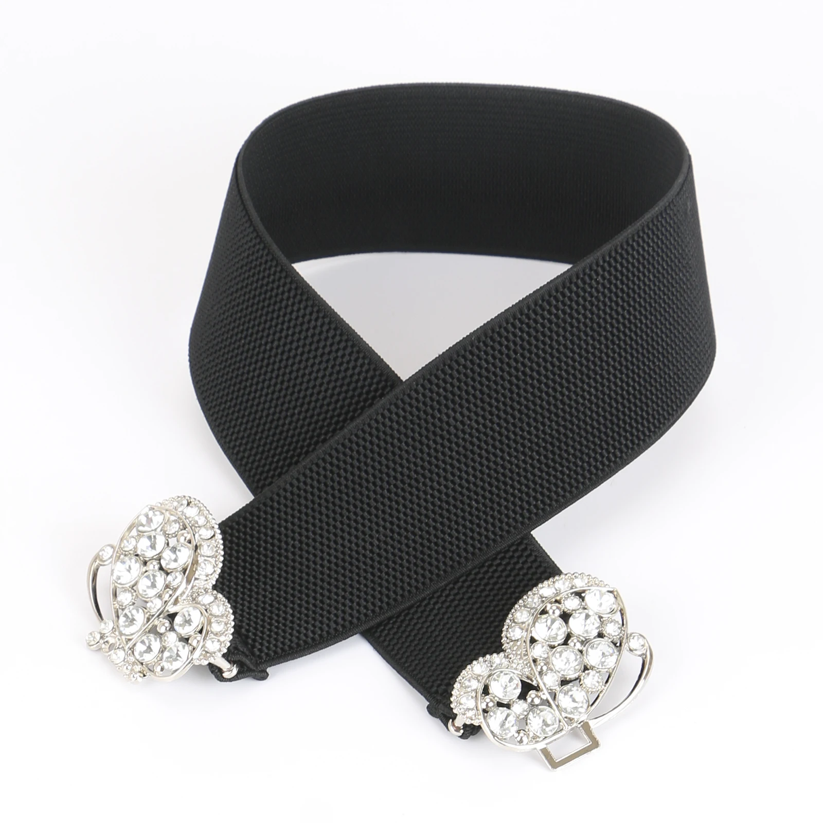 Rhinestone Strass Sier Butterfly Elastic women s belts Waist Decorative Girdle Corset For Lady Multisize banquet Wedding dress