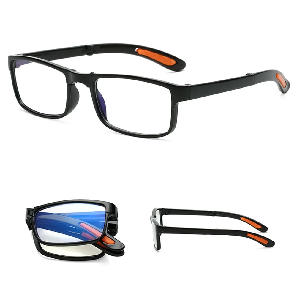 New Fashionable Folding Reading Glasses with Box TR Anti-blue Light Eyewear for Men Women Far Sight Glasses Diopter +1.0 To +4.0