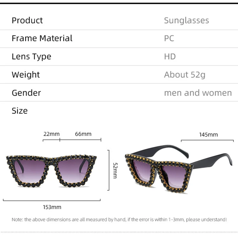Rhinestones Cat Eye Glitter Sunglasses Women Cateye Vintage Sparkling Crystal Diamond Sun Glasses Model Catwalk Bling Eyewear