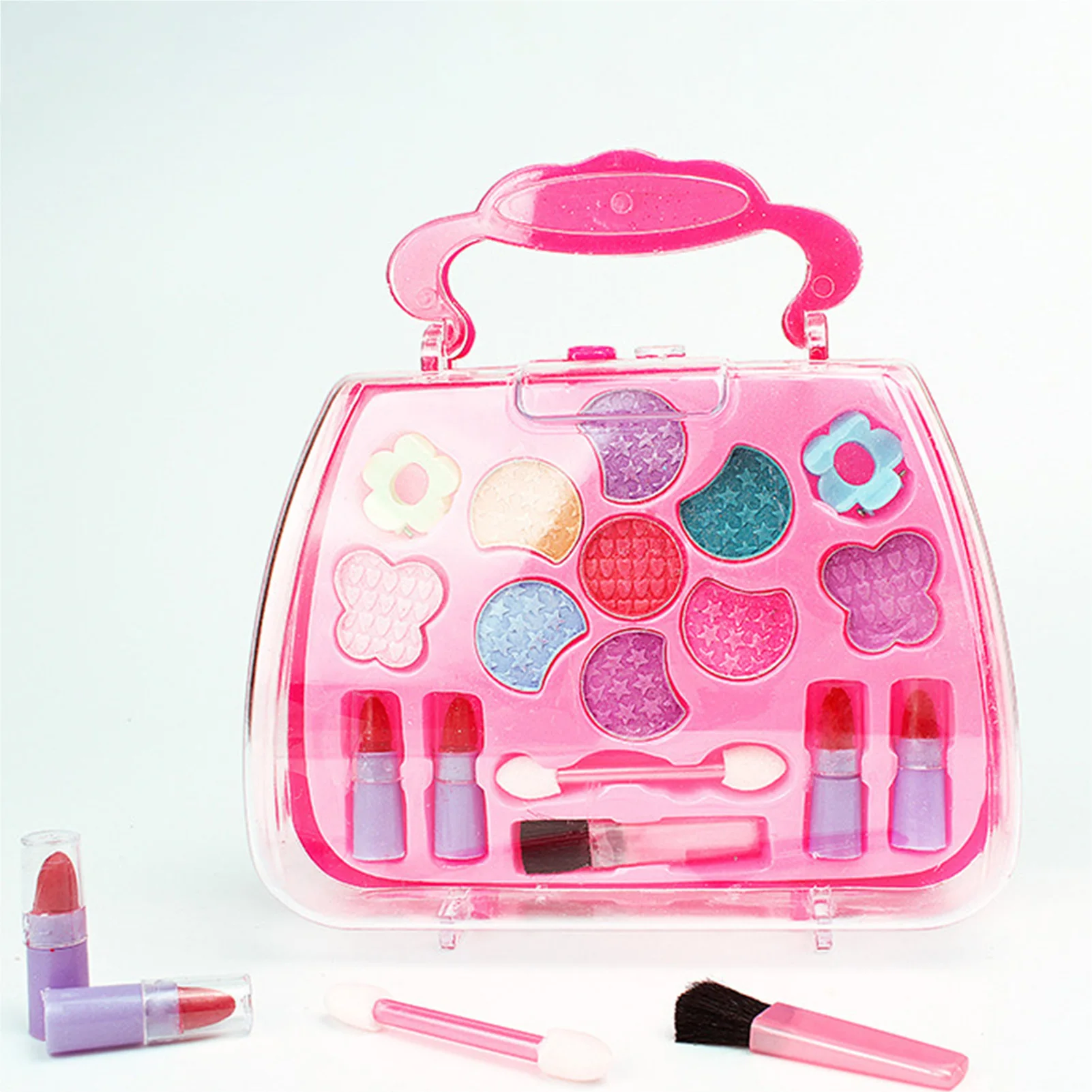 Little Girls Real Make Up Set Washable & Non-Toxic Real Makeup Girl Toys for Toddler Girls Age 4 5 6