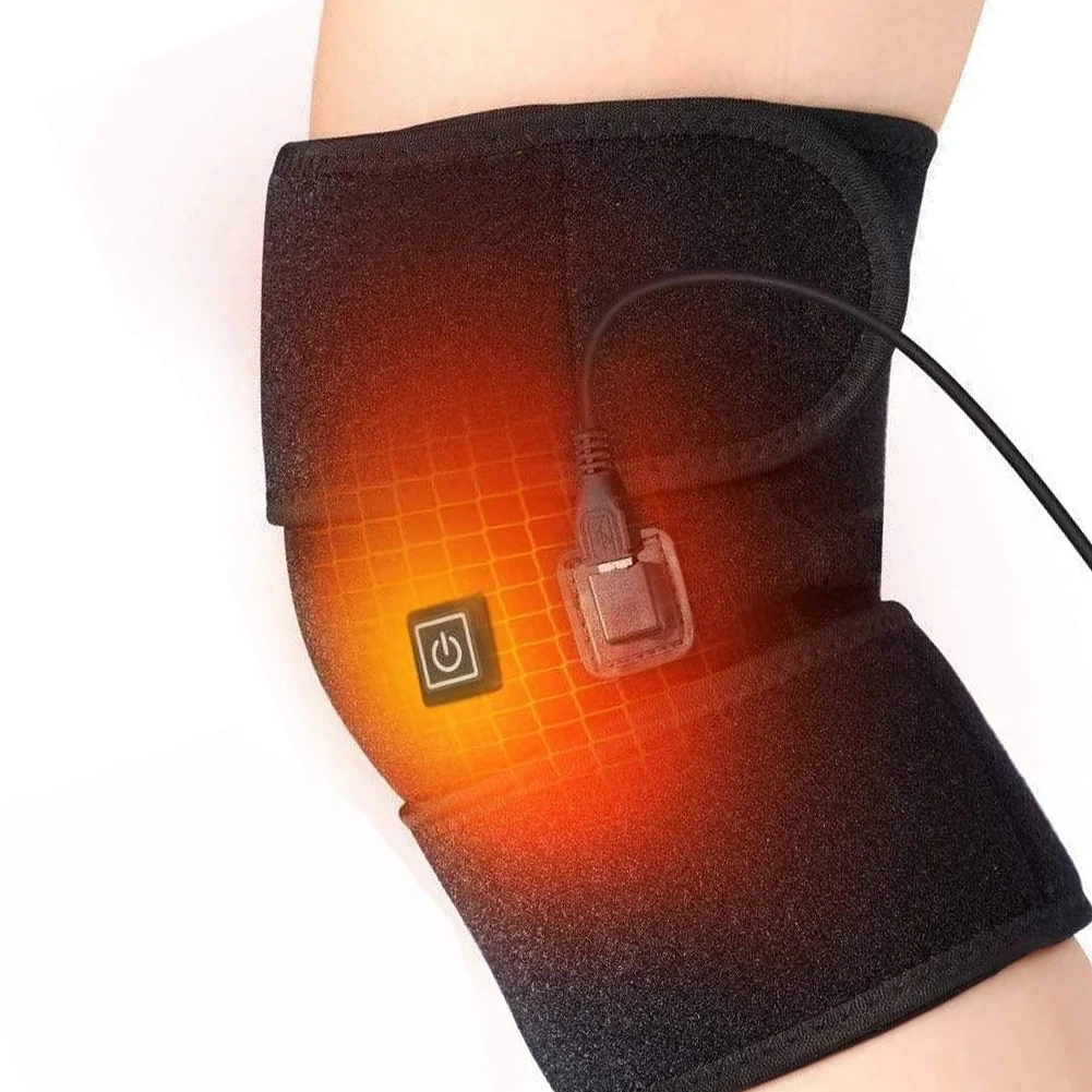 Electric Leg Heating Knee Pad 5V USB/Type-C Charging Heated Knee Brace 3 Heat Levels Knee Heating Pad for Knee Joint Pain Relief