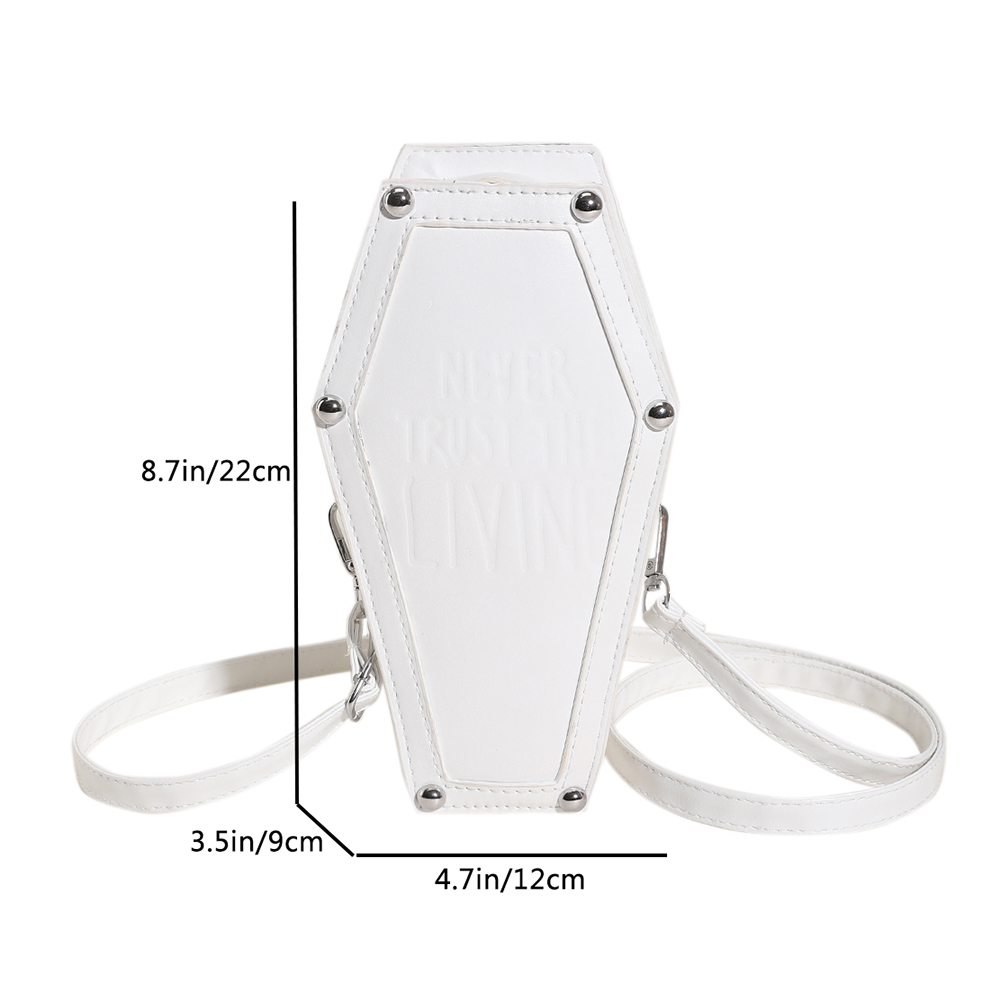 Women Crossbody Bag Large Capacity PU Shoulder Bag Coffin Shape Handbag Underarm Bag for Office Travel Make Up Cosmetic Bag