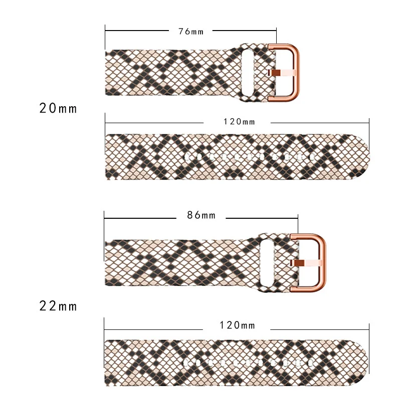 Printed strap For Samsung Galaxy watch 6/4/Classic/5/5 pro/Active 2 Silicone 20mm/22mm sport band Amazfit GTR/GTS 4-3-2-2e-mini