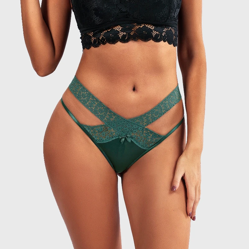 BANNIROU Pcs Sexy Underwear Women Panties With Lace Thongs Female T back G string Underpants Ladies Intimates