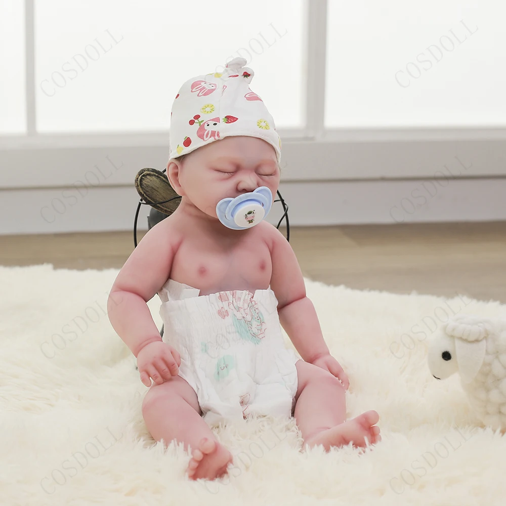 new Rebe Reborn Girl Doll 17 Inches Baby Full Body Silicone Dolls Accompany Reallist 2025 Lifelike Bebes Reborn Dolls 45cm Hot Sale 2022