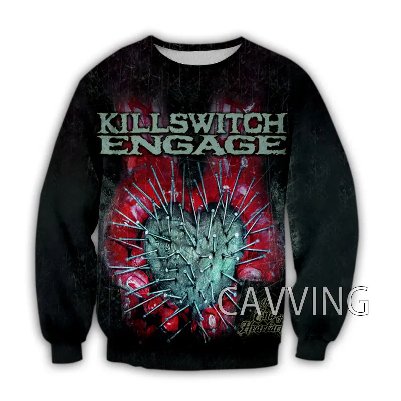 CAVVING 3D Printed Killswitch Engage Crewneck Sweatshirts Harajuku Styles Tops Long Sleeve Sweatshirts for Men/women