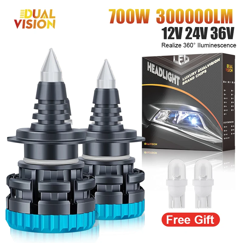 360 H7 Led Headlights H11 Cars Lamps Canbus 700W 300000LM H1 9005 9006 Auto Bulbs Turbo CSP HB3 HB4 HIR2 Fog Lights