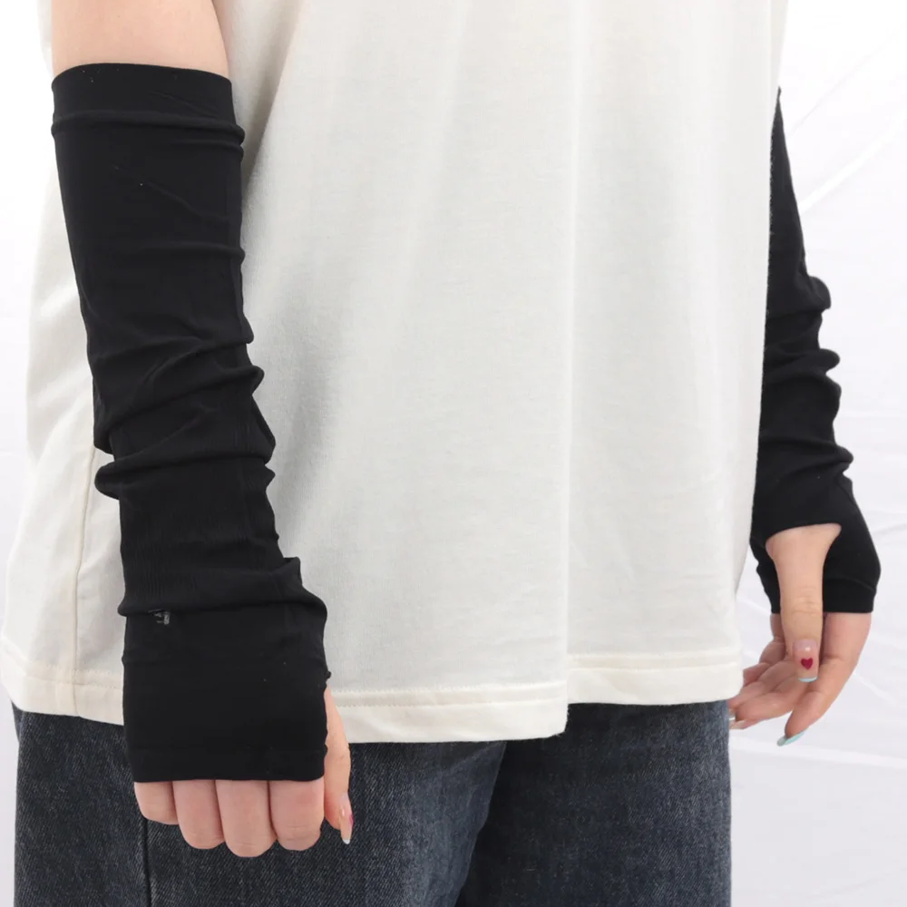 Pair Cool Arm Sleeves Sunscreen Cuff Mittens Anti Slip for Men Women Gloves Summer Outdoor Long Riding Uv Sun Protection 5