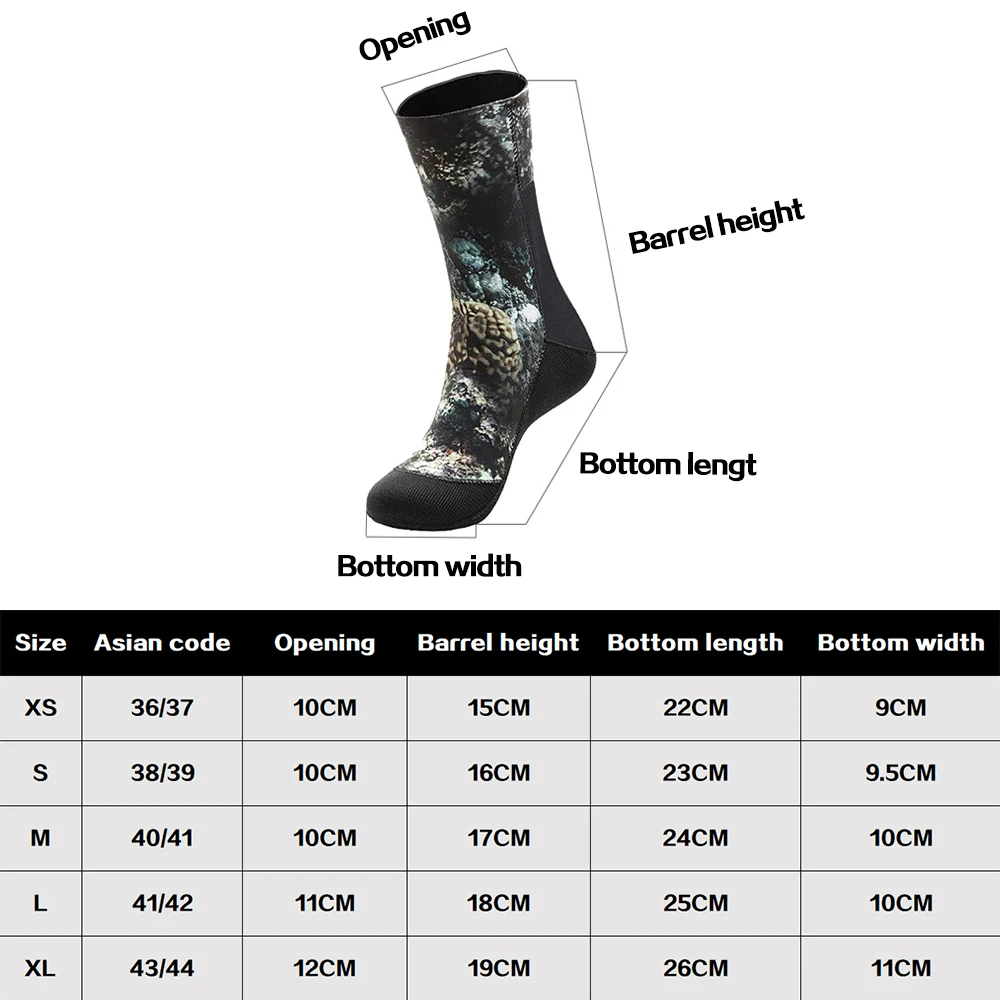 5MM Neoprene Beach Swimming Diving Socks Flippers Water Sport Anti Slip Shoes Surfing Prevent Scratches Boot