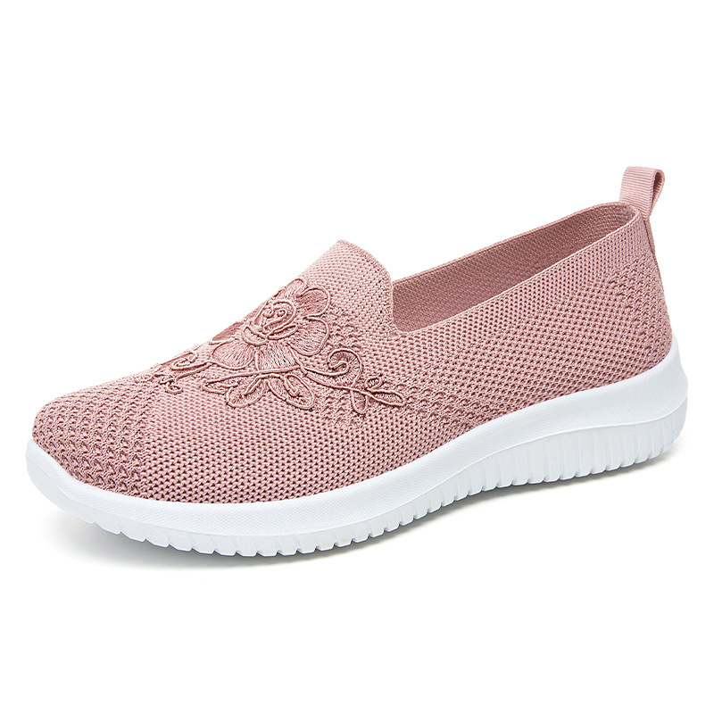 Purple Flats Shoes Women Loafers Knitted Mary Janes Sandal Shoes Grandma Cozy Flats Woman Summer Sneaker Breathable new 2025 Dancing Shoe