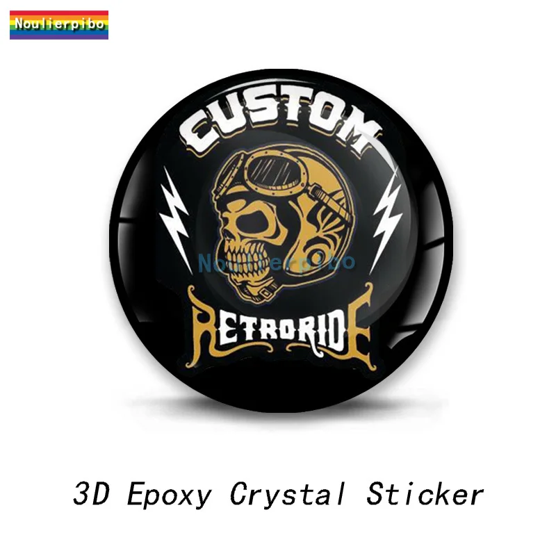 3D Stereo Dome Epoxy Horror Car Sticker ETRO Skull PVC Car Motorcycle Racing Helmet Trolley Case Phone Laptop Piano Vinyl Decal