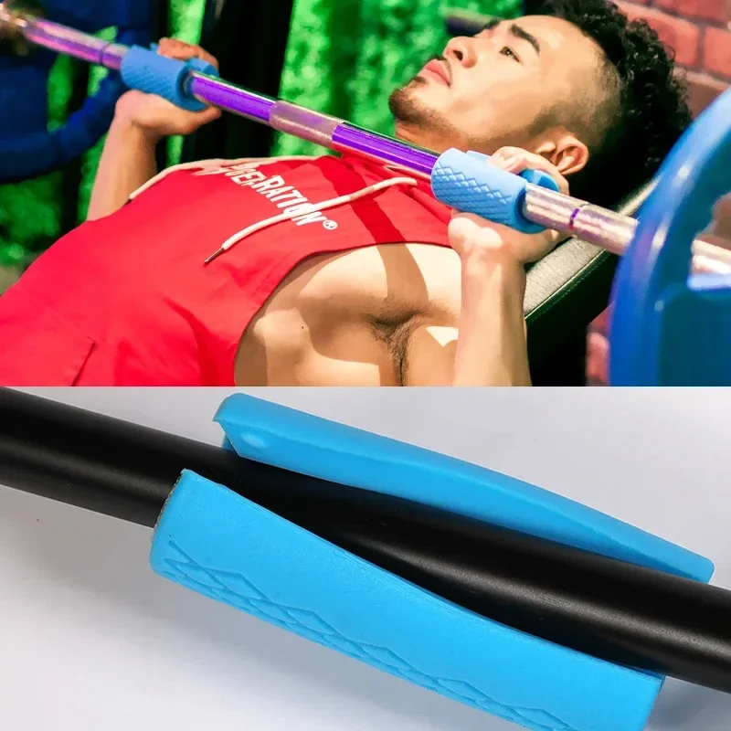 Silicone Dumbbell Barbell Grips Handles Anti-Slip Protect Pad Pull Up Weightlifting Support Gym Body Building Workout Silica Gel