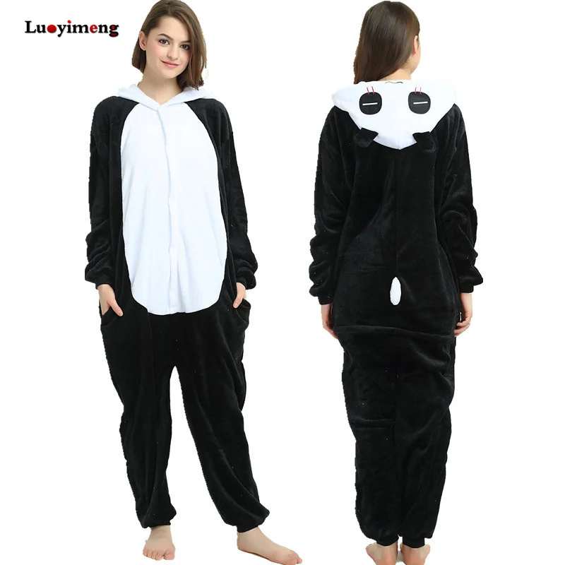 New Anime Kigurumi Unicorn Pajamas Women Animal Onesie Adults Pijama Unicornio Hooded Sleepwear Winter Flannel Jumpsuit Sleepers