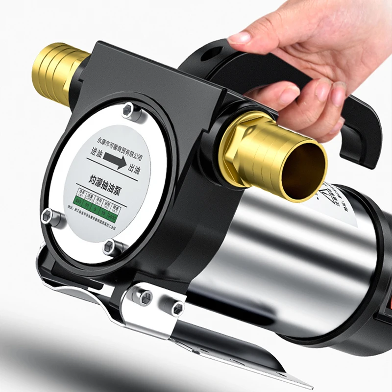 220V Electric DC 12V/24V Self Priming For Diesel Kerosene Transfer Fuel Oil Well Water Pump 50L/min Forward And Reverse