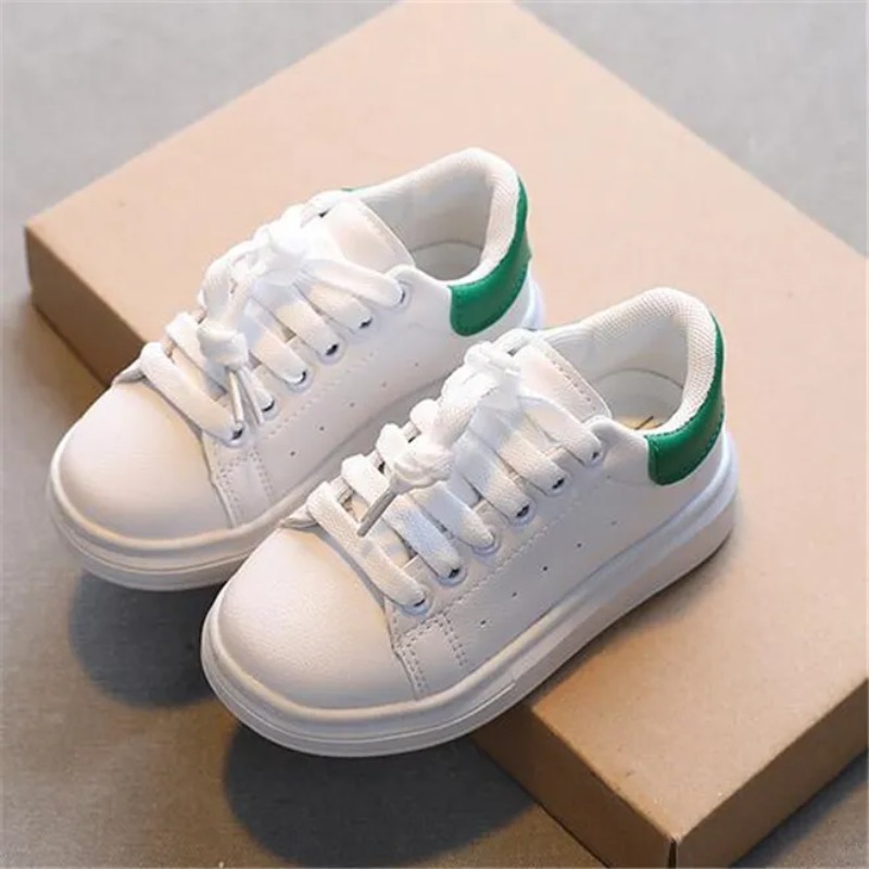 Antislip Childrens Fashion White Kids Shoes Girls Boys Athletic Shoes Lightweight Breathable Child Casual Sneakers