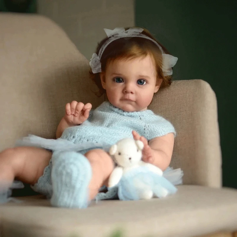 Reborn Doll Cloth Body Girl 60 Cm Dolls for Girl Baby Reborn 3D-Paint Skin with Vein Soft Reborn Newborn Baby Reborn Maggie Doll