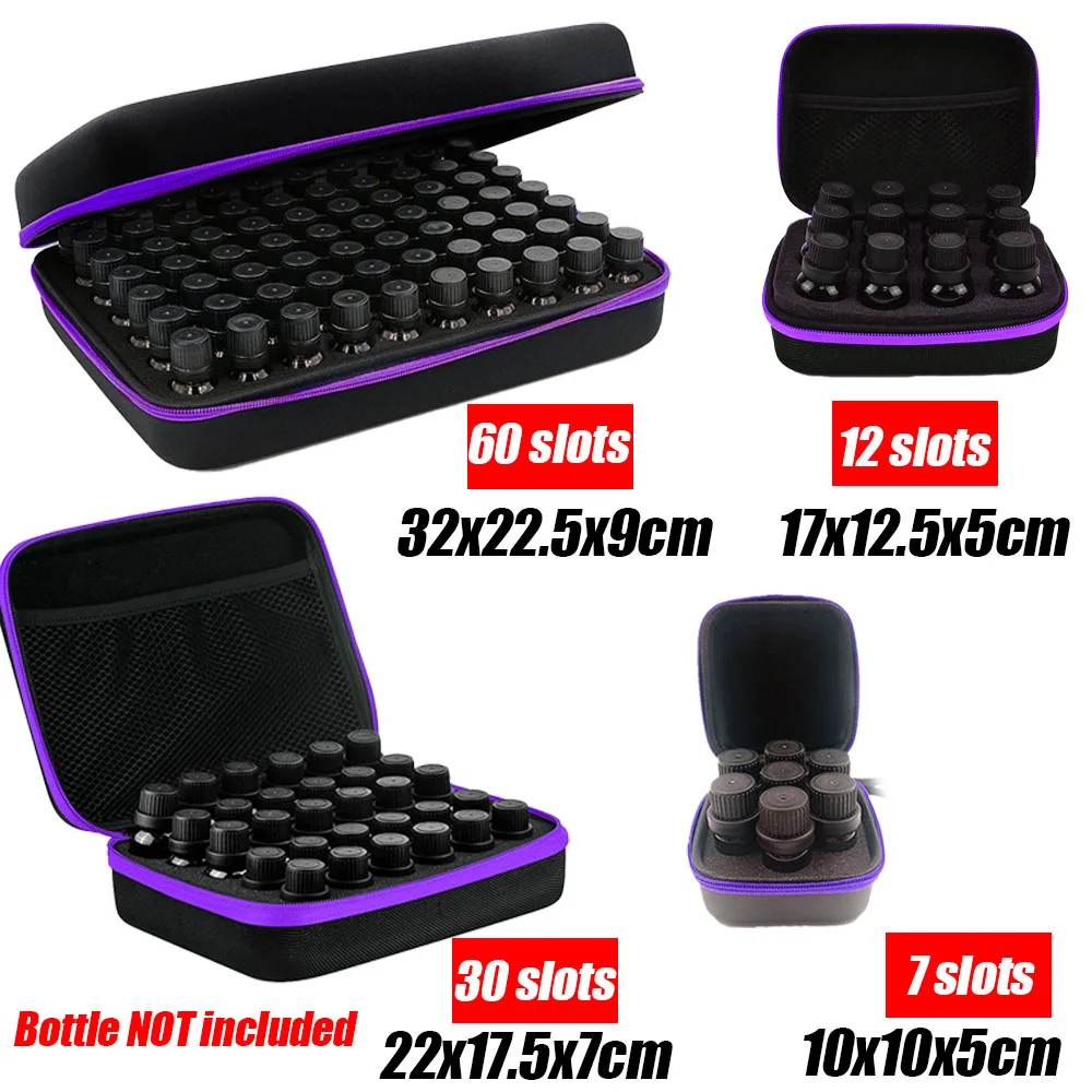 7/12/30/60 Slots Essential Oil new Storage Holders Organizer Carrying 2025 Case for Fragrance Oils,Young Living Oils, Aromatherapy Oils