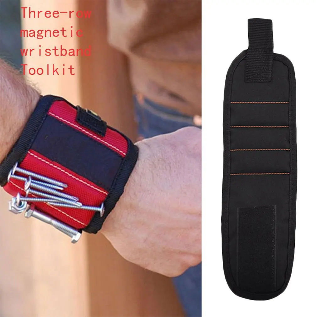 Portable Magnetic Wristband Portable Tool Bag Electrician Wrist Tool For Screw Nail Nut Bolt Drill Bit new Repair Kit 2025 Bracelet 1pcs