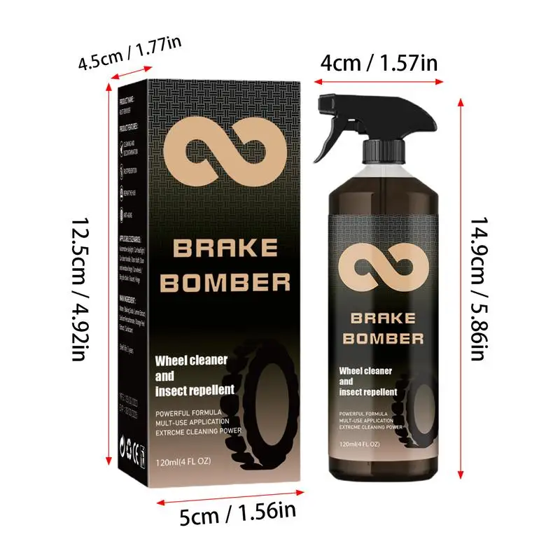Wheel Cleaner Car Detailing Brake Dust Remover Rim And Tire Cleaner Powerful And Safe Auto Wheel Cleaner Spray For Aluminum Rims