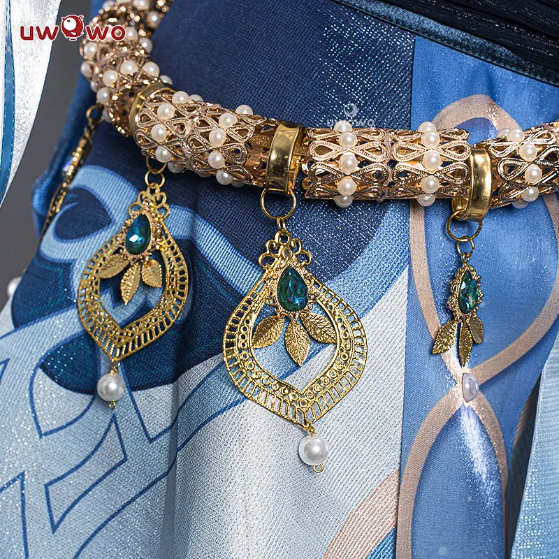 Only UWOWO Nilou M Cosplay with Horn Genshin Impact Sumeru Nilou Costume Hydro Female Cosplay Halloween Christmas Costume smile