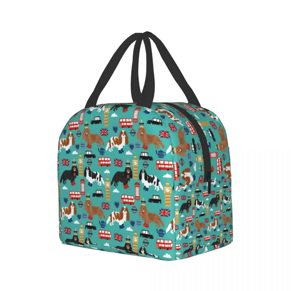 Pet Dog Cavalier King Charles Spaniel Insulated Lunch Bag for School Office Resuable Cooler Thermal Lunch Box Women Children