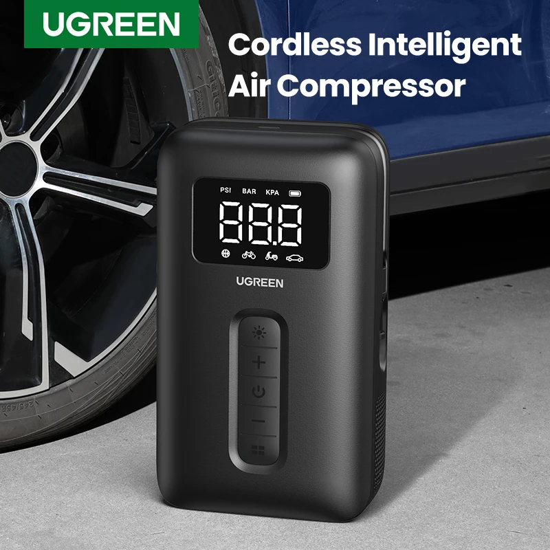 UGREEN Portable Car Air Compressor Air Pump Tire Inflator 5V 150PSI Smart Digital Inflatable Pump For Car Motorcycles Bicycles