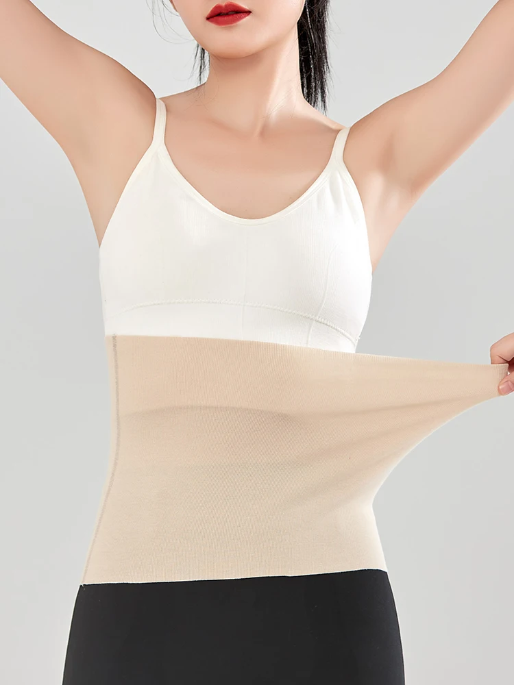 Modal High Elastic Waist Support Ultra-Thin Abdomen Back Pressure Warmer Stoma Bag Support Inner Wear Cold Day Cummerbund Unisex