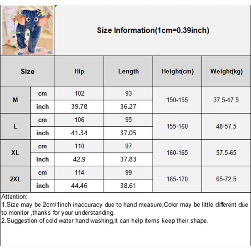 Women Pants Autumn Winter Funny And Cute Couple Pajama Pants With A Ringing Elephant Trunk S,M,L,XL anime streetwear pantalon