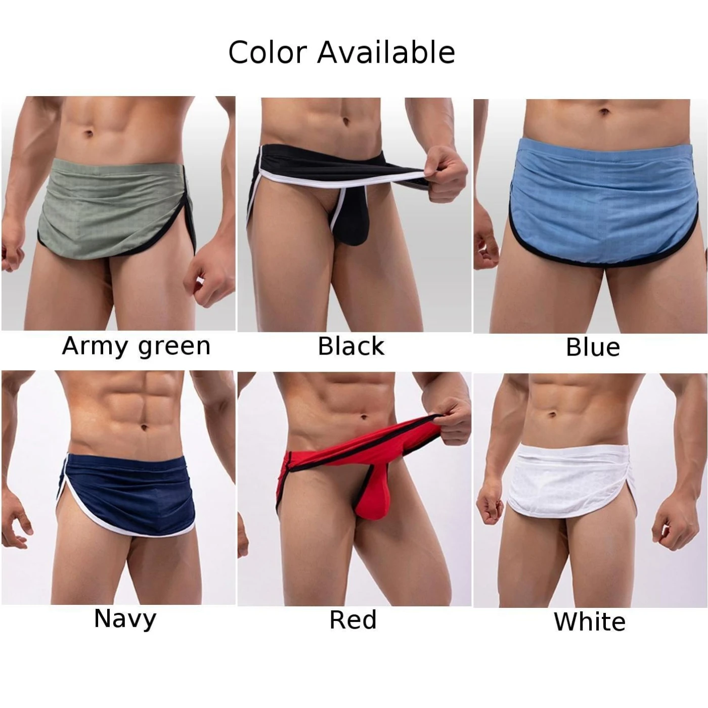 Mens Arrow Pants Separate Pouch Sexy Trunks Boxer Briefs Comfy Layered Underpants Tangas Underwear Mesh Stretch Boxershorts