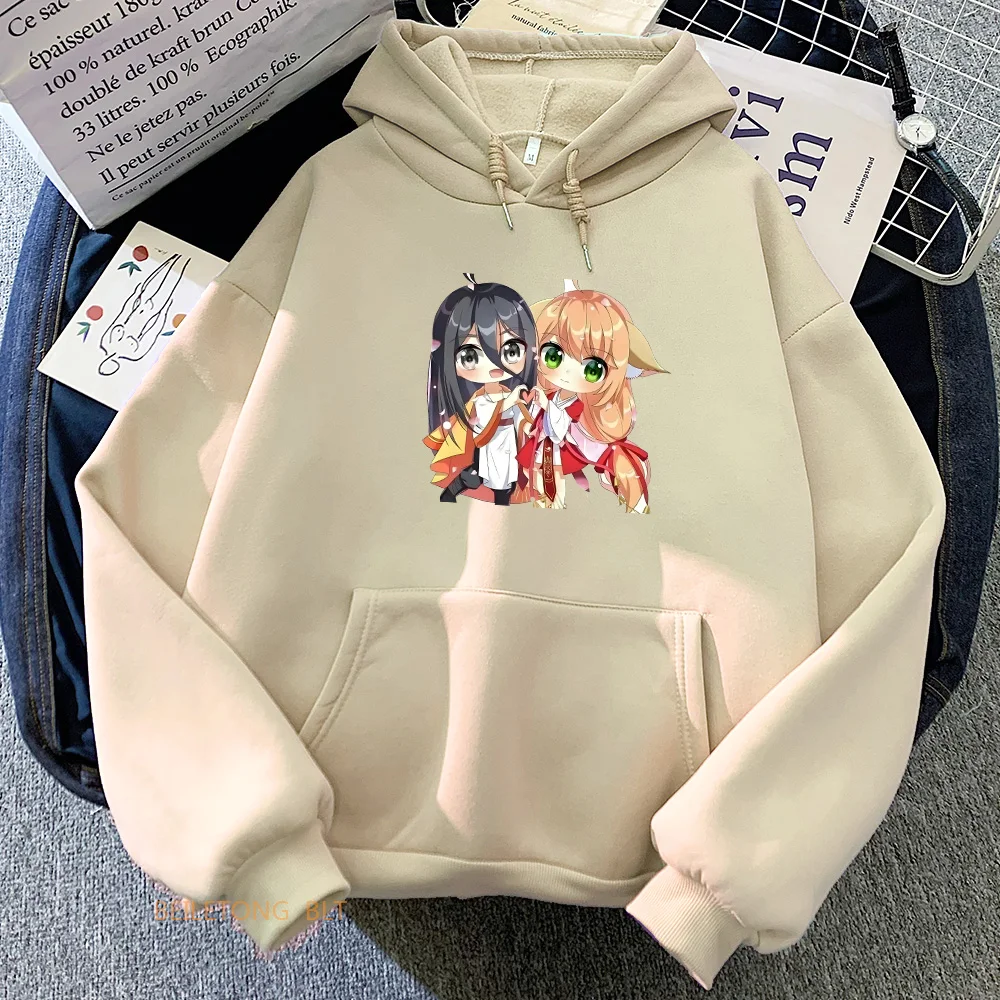 Fox Spirit new Matchmaker Anime Hoodies Women Clothing 2025 Regular Fit High Street Long Sleeve Sweatshirts Autumn/Winter Modern Sweater