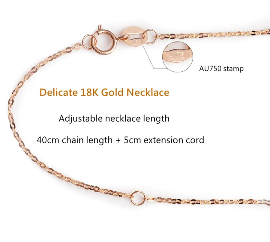 VITICEN Real 18K Gold Necklace For Women Natural Freshwater Pearl Necklace Wedding Party Valentine's Day Gift AU750 Gold Jewelry