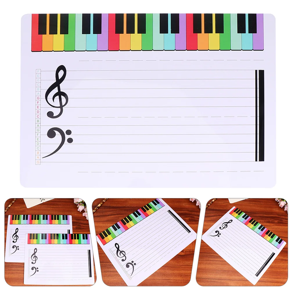 Exercise Board Portable Stave Musical Keyboard Piano 2025 Cards Writable new Staff Whiteboard Note Reusable Music Teaching Boards