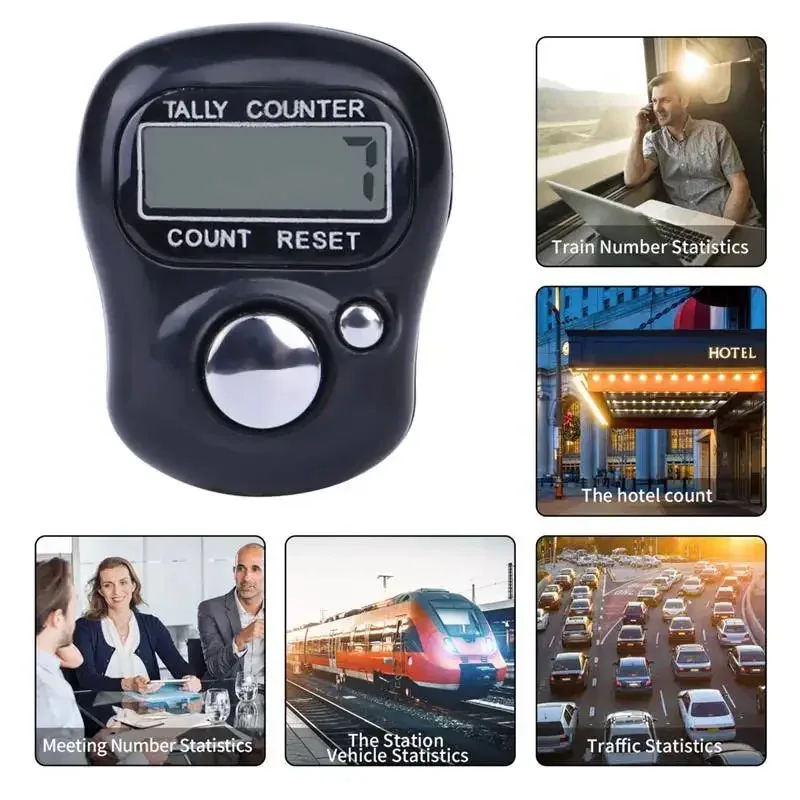 LED Counter Finger Mini Electric Digital Display With Light Tally Counter Marker Sewing Knitting Weave Buddha Pray Soccer smile