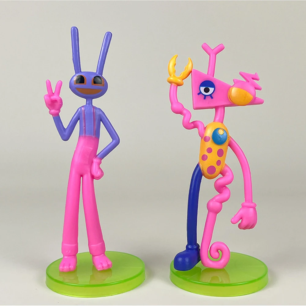 7Pcs The Amazing Digital Circus Figure Card Toy Pomni Jax Kagatha Kinger Caine Kaufmo PVC Model Doll Figurines Kids Gift