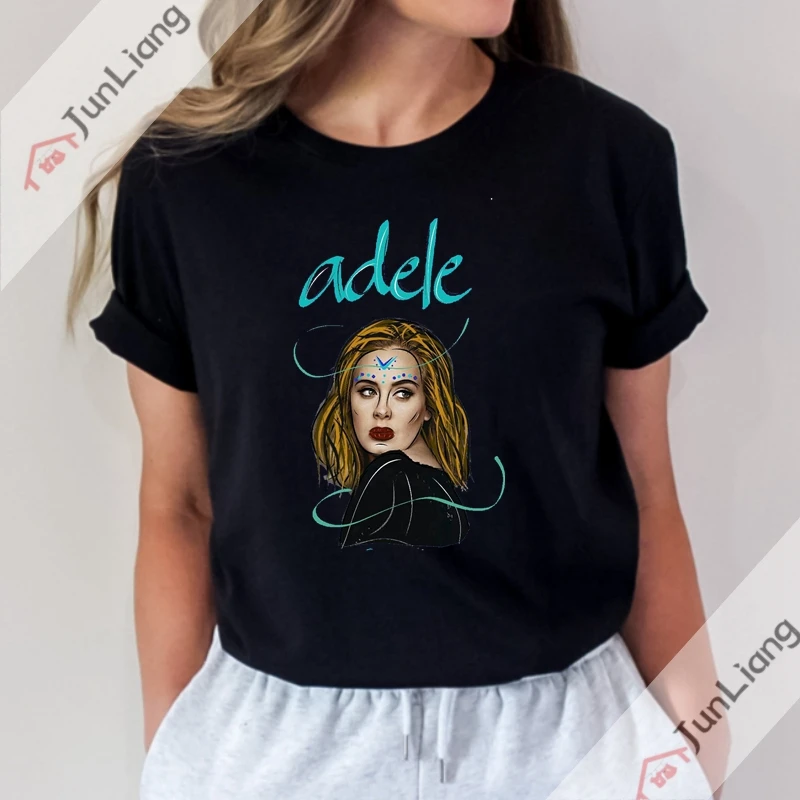 Adele Rap T-Shirt Gift for Women and Man Tshirts for Music Gift Harajuku Street Style Unisex T-shirts Clothes