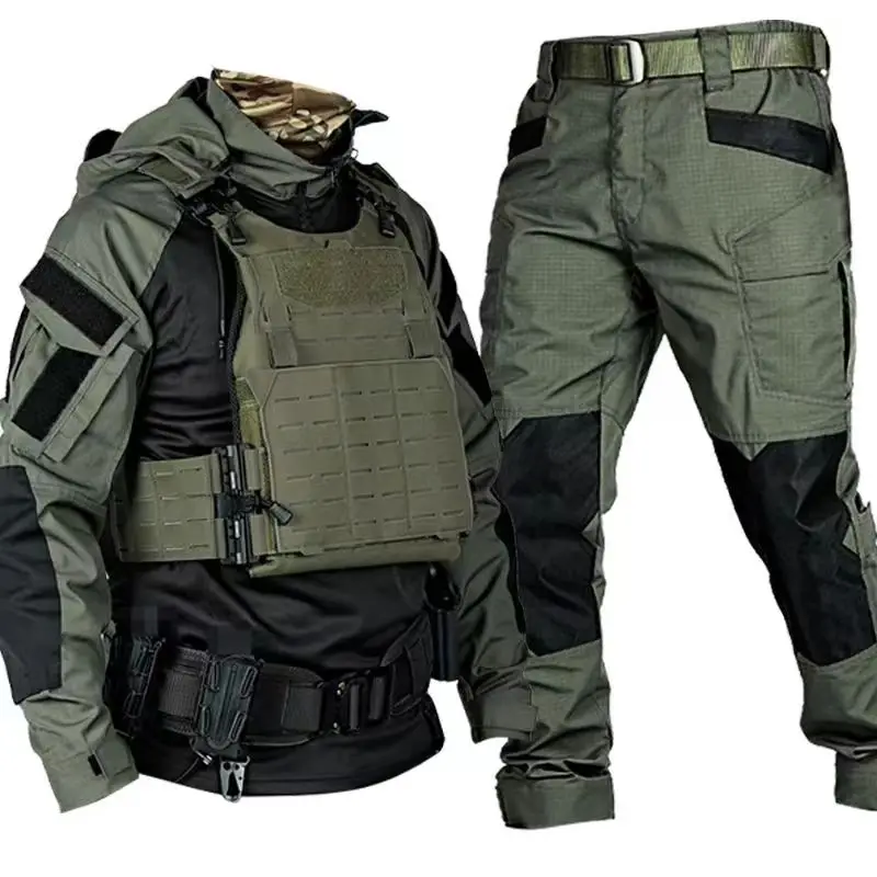 Tactical Special Forces Sets Men Military Uniform Combat Shirts PCS Suits Multi pocket Paintball SWAT Airsoft Army Clothes