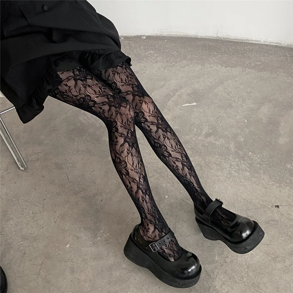 Blue Women Lingerie Hosiery Body Stockings Pantyhose Tights Sexy Women Pantyhose Hollow Out Fishnet Thigh High Stockings Tights